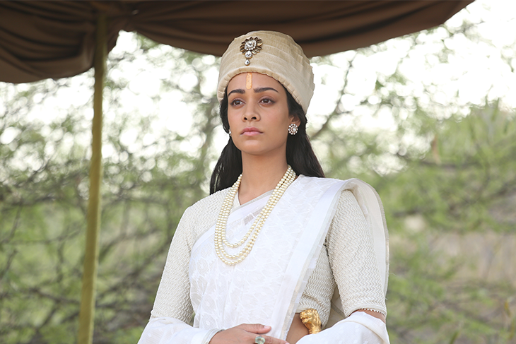Devika Bhise plays Rani Laxmi Bai as the first brown female lead in a Hollywood action film.